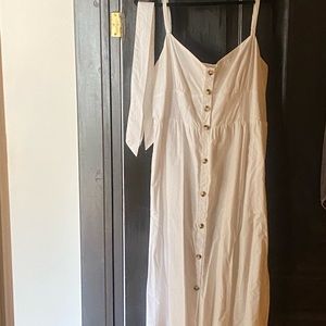 Cream J. Crew button down sun dress